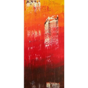 Quadro dipinto a mano: red light 132 Quadro dipinto a mano: red light 132